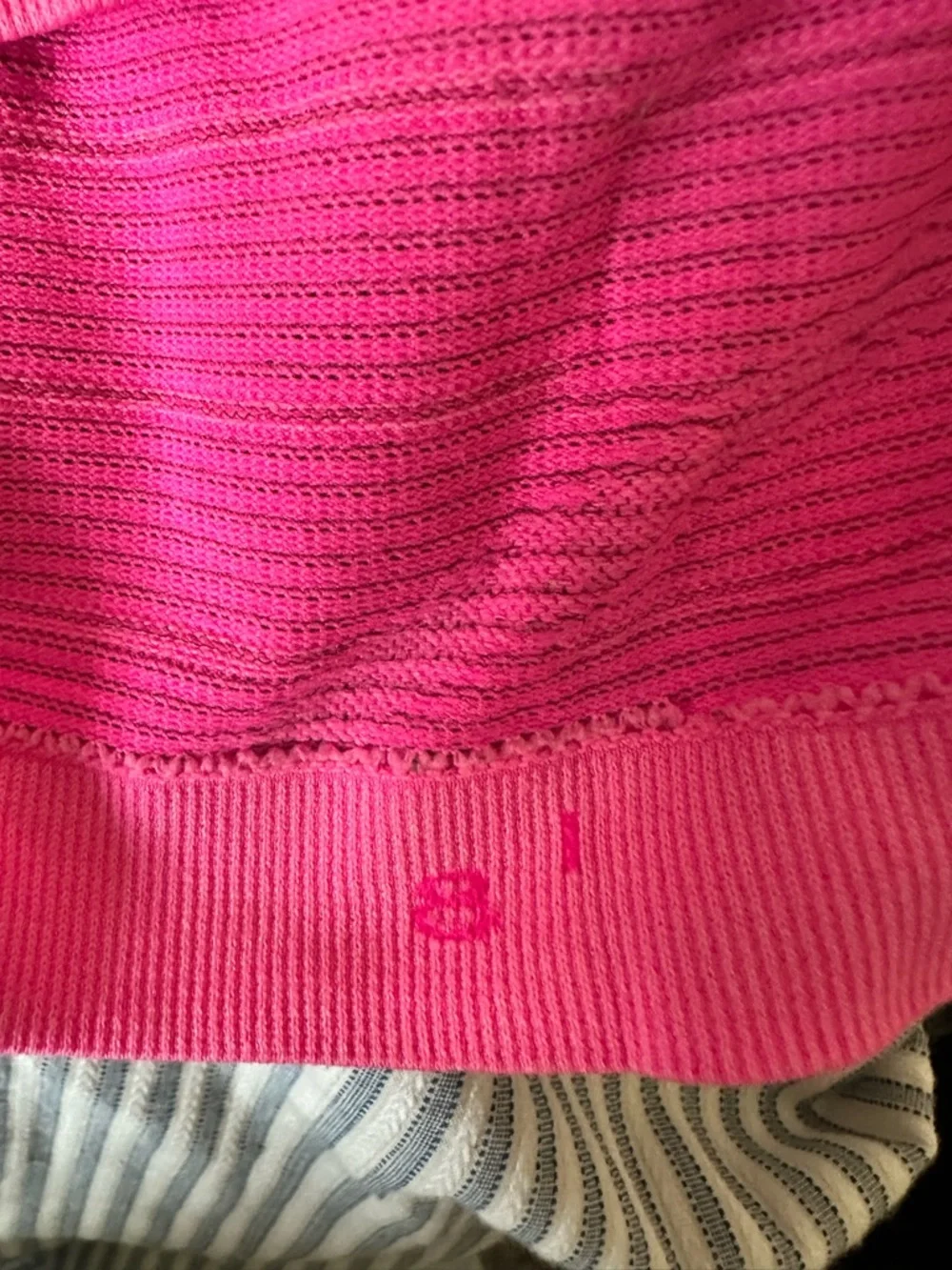 Lululemon Swiftly Tech Racerback Tank Top 2.0 Bright Pink Stripe Size 8